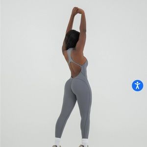 Davis Active Zip Jumpsuit Steel